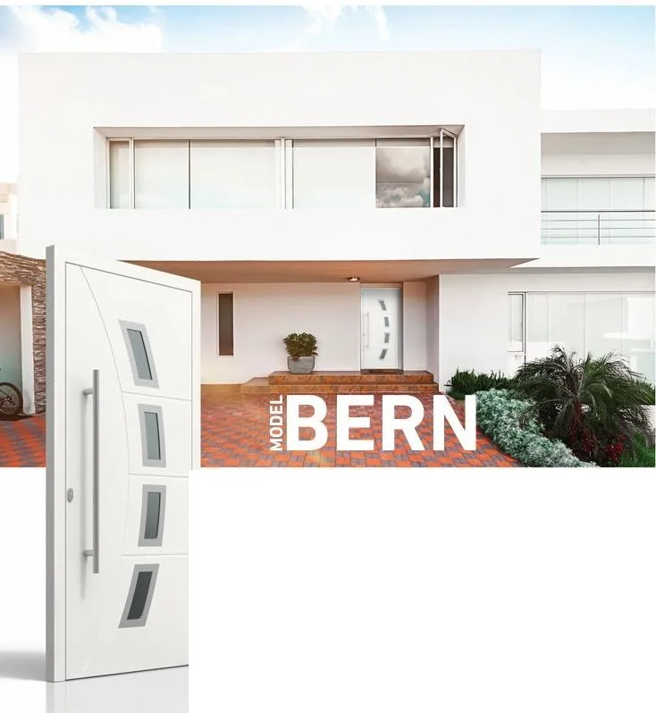 Porte d'entrée modèle Bern, collection Arcs vitrés