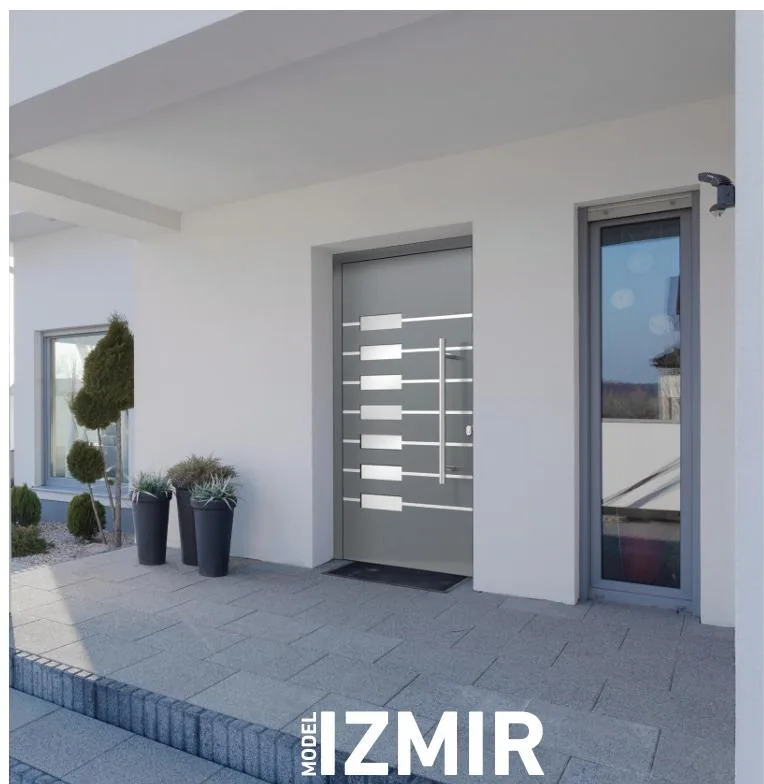 Porte d'entrée modèle Izmir, collection Rythme horizontal