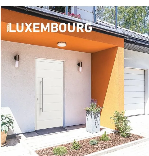 Porte d'entrée modèle Luxembourg, collection Lignes épurées